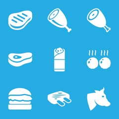 Canvas Print - Set of 9 beef filled icons
