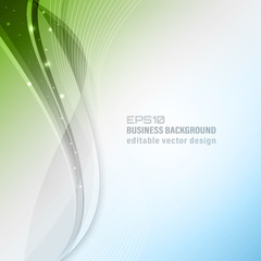 Fototapete - Abstract wavy vector background with glitter. Business background.