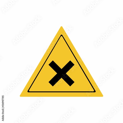 Fotografie, Obraz Irritant substance sign vector design isolated on white background