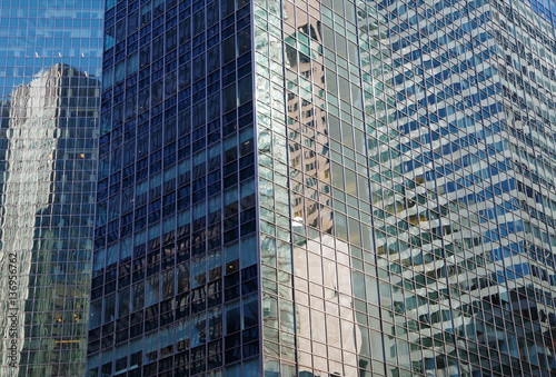 Fotografía Midtown Manhattan NYC intersecting high-rise buildings architectural background