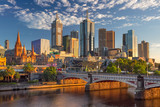 Fototapeta  - Melbourne. Cityscape image of Melbourne, Australia during summer sunrise.