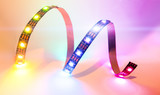 Fototapeta Paryż - LED Strip mit Regenbogenfarben