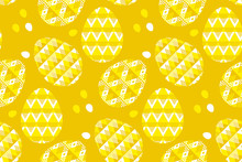 Tribal Geometry Concept Easter Egg Decoration Seamless Pattern.