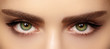 © marinafrost - Perfect shape of eyebrows and extremly long eyelashes. Macro shot of fashion eyes visage. Before and after