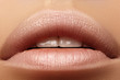 © marinafrost - Sweet kiss. Perfect natural lip makeup. Close up macro photo with beautiful female mouth. Plump full lips