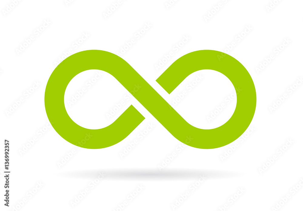 Green infinity vector symbol