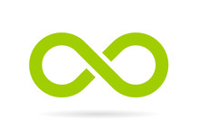 Green Infinity Vector Symbol