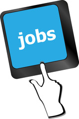 Poster - Computer keyboard with JOB enter key - business concept