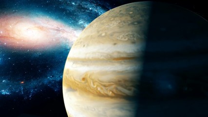 Wall Mural - realistic beautiful planet jupiter from deep space