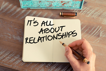 Wall Mural - handwritten text it is all about relationships