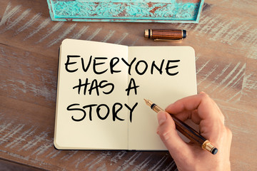 Wall Mural - handwritten text everyone has a story