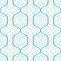 Vector simple Moroccan pattern in blue and white