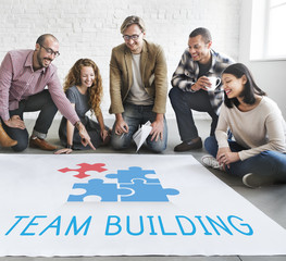 Wall Mural - Team Building Group Work Concept