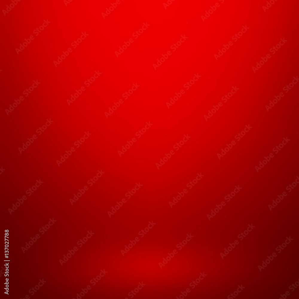 Abstract red gradient background. Used as background for product display - Vector  - obrazy, fototapety, plakaty 
