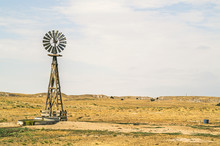 Authentic Windmill On The Prairie