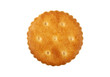 Round cracker isolated on a white background