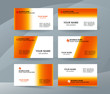 © Yuriy Bogdanov - set of simple pattern business card layout sided orange01