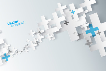 Wall Mural - abstract background created with plus sign.