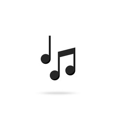 Wall Mural - music notes. vector music icon isolated on white background