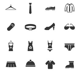  clothes icon set