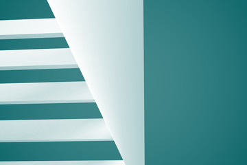 Poster - Abstract Architecture Background. Empty White Futuristic Room. 3d Render Illustration