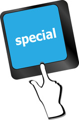 Poster - special button on laptop keyboard keys
