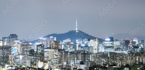 Photo cityscape and skyline of seoul