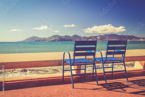 Fotomural Paysage de la Côte d Azur: Festival international du film - Cannes - la Croisett