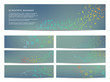 © ABCDESIGN - Set of modern scientific banners. Molecule structure DNA and neurons. Abstract background. Medicine, science, technology, business, website templates. Scalable vector graphics.