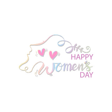 Happy Women's Day hand drawn lettering