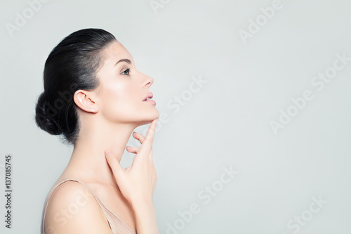 Plakat Model Perfect Woman Spa ze zdrową skórą. Spa Beauty, Facial Tr