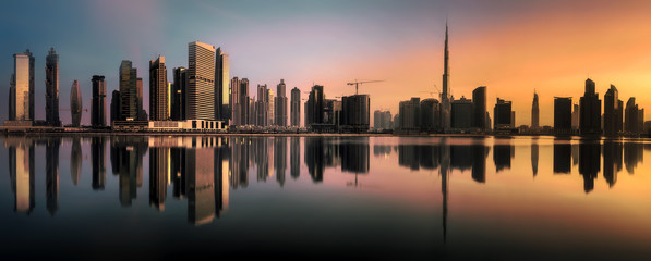 Canvas Print - Business bay of Dubai, UAE