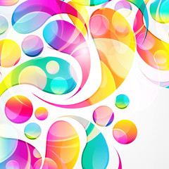 Wall Mural - abstract colorful arc-drop background.