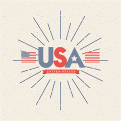 Sticker - united states of america card with country flags icons