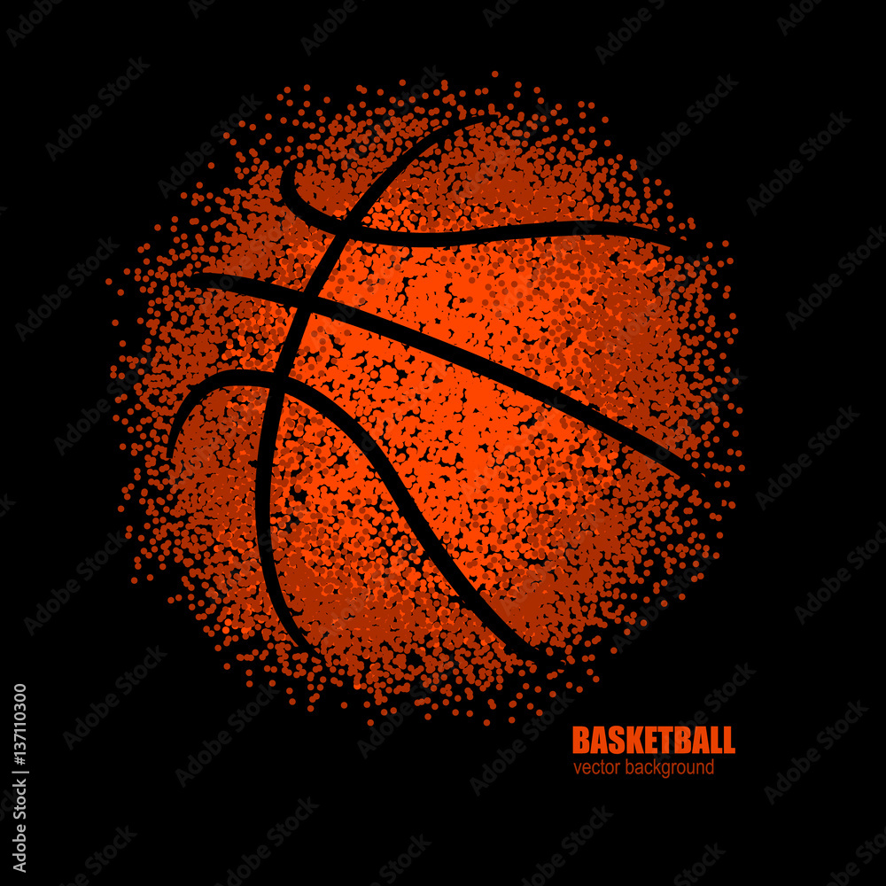 Vector illustration of basketball. Abstract ball. Design for sports. Stock  Vector | Adobe Stock, image size:1000x1000