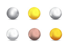 Chrome, Gold, Lead, Aluminum, Platinum, Bronze, Copper Silver Spheres Or Ball