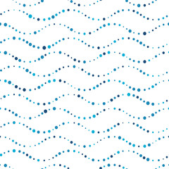Poster - Abstract seamless pattern of circles and waves.