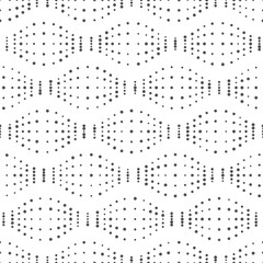 Poster - On an abstract geometrical seamless pattern of circles on a white background.