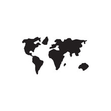 World Map Icon Illustration