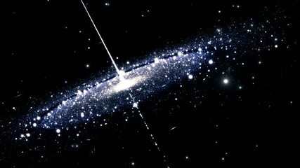 Wall Mural - supermassive black hole with stars and their solar systems orbiting around it