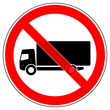 srr146 SignRoundRed - german - Verbotszeichen: LKW verboten / Fernfahrer / Fahrverbot / parken / fahren - english - prohibition sign / no truck allowed - no trucks parking - xxl g5046