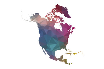 low poly north america