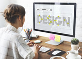 Fototapeta  - Design Creative Draft Ideas Objective Sketch Plan Concept