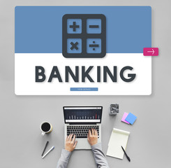 Sticker - Banking Accounting Calculating Finance Concept