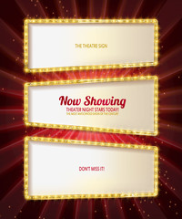 Wall Mural - gold frame retro comic design banner