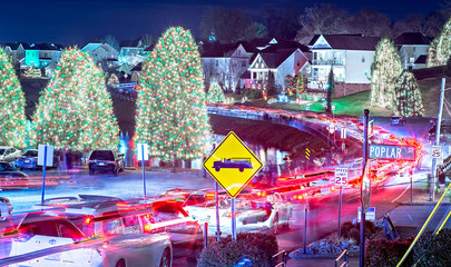 Wall Mural - Outdoor christmas decorations at christmas town usa