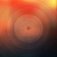 Poster - Abstract Colorful Concentric Circles Pattern on Blurred Background, Vector Design