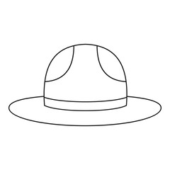 Canadian hat mounted policeman icon, outline style