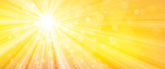 Wall Mural - vector abstract yellow rays background.