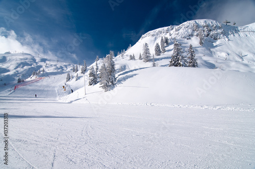 Cuadros en Lienzo Ski slope in Andalo/Paganella (Trentino)